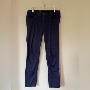 Lilly Pulitzer Navy Blue Worth Skinny Sateen Pants Size 6